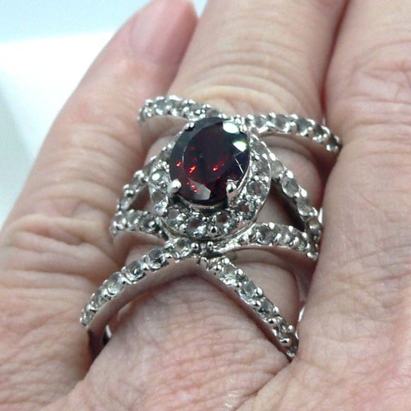 Sz 5 Genuine Mozambique Garnet Ring NWOT - Picture 5 of 5